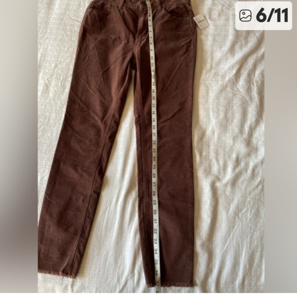 We The Free Brown Skinny Courduroy Size 28 - Picture 6 of 7